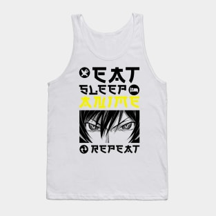 EAT SLEEP ANIME REPEAT Tank Top